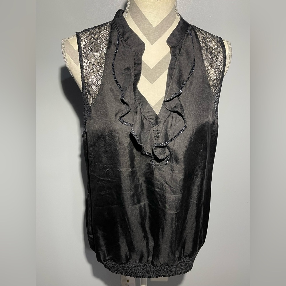 Guess Black Lace Top